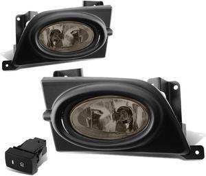 DNA Motoring FL-HC064-SM For 2006 to 2008 Honda Civic 4-Door Sedan Driving Fog Light+Wire+Switch Smoked Lens 8th Gen 07
