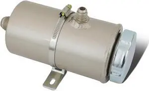 DNA Motoring TANK-PS-005 Universal Aluminum Round Power Steering Fluid Reservoir Can/Tank Bottle w/Cap+Hardware