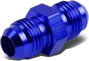 DNA Motoring FT-1-9021-06-BL 6AN AN-6 MALE STRAIGHT COUPLER ADAPTER FLARE BLUE GAS/OIL/H20 FINISH FITTING