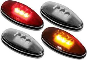 DNA Motoring FENDL-CS99-CH For 2001 to 2014 Chevy Silverado / GMC Sierra LED Dually Bed Fender Side Marker Light Set 03 04 05 06 07 08 09 10 11 12 13