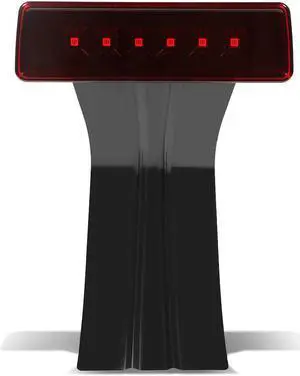 DNA Motoring 3BL-JWR07-RD For 2007 to 2017 Jeep Wrangler JK LED 3rd Third Tail Brake Light Rear Stop Lamp Red Housing 08 09 10 11 12 13 14 15 16