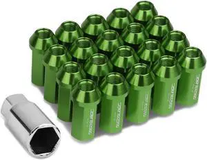 DNA Motoring LN-ZTL-9019-125-GN 20-Piece M12 x 1.25 Aluminum Alloy Wheel Lug Nuts +1 X Deep Drive Extension (Green) DNA Motoring LN-ZTL-9019-125-GN 20-Piece M12 x 1.25 Aluminum Alloy Wheel Lug Nuts +1 X Deep Drive Extension (Green)