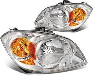 DNA Motoring HL-OH-027-CH-AM For 2005 to 2010 Chevy Cobalt Pontiac G5 Pursuit OE Style Headlight Chrome Housing Amber Corner Headlamp 06 07 08 09 Left + Right DNA Motoring HL-OH-027-CH-AM For 2005 to 2010 Chevy Cobalt Pontiac G5 Pursuit OE Style Headlight Chrome Housing Amber Corner Headlamp 06 07 08 09 Left + Right