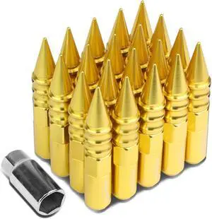 DNA Motoring LN-ZTL-9029-15-GD 20-Piece M12 x 1.5 Aluminum Alloy Wheel Lug Nuts +1 X Deep Drive Extension (Gold)