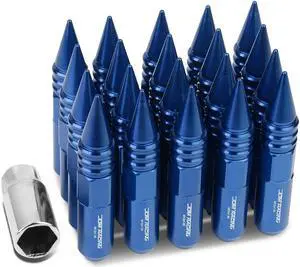 DNA Motoring LN-ZTL-9030-15-BL 20-Piece M12 x 1.5 Aluminum Alloy Wheel Lug Nuts + Deep Drive Extension (Blue)