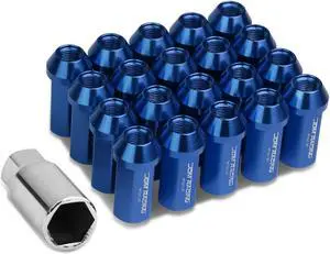 DNA Motoring LN-ZTL-9019-125-BL 20-Piece M12 x 1.25 Aluminum Alloy Wheel Lug Nuts +1 X Deep Drive Extension (Blue) DNA Motoring LN-ZTL-9019-125-BL 20-Piece M12 x 1.25 Aluminum Alloy Wheel Lug Nuts +1 X Deep Drive Extension (Blue)