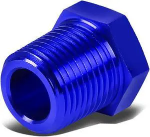 DNA Motoring FT-1-9022-02-08-BL BLUE 1/8"FEMALE TO 1/2"MALE NPT PIPE BUSHING REDUCER ADAPTER FITTING GAS/OIL