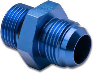 DNA Motoring FT-4910-001-BL 10AN Anodized T-6061 Aluminum Blue Straight Oil Line Fitting Adapter (7/8-14 UNF)