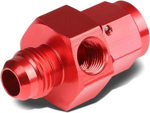 DNA Motoring FT-1-9031-06-06-RD 6AN AN6 AN-6 FLARE MALE-FEMALE 1/8" NPT PORT RED ALUMINUM FINISH FITTING ADAPTER