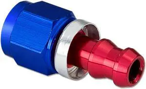 DNA Motoring FT-4104-001 4AN Straight Swivel Fuel Line Hose Push-On Male Union Adapter With Reusable End