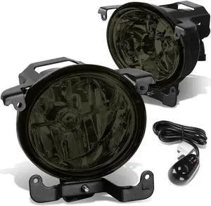 DNA Motoring FL-ZTL-215-SM For 2003 to 2006 Accent Sedan/Hatchback Pair Bumper Driving Fog Light Lamp+Switch Smoked Lens 04 05