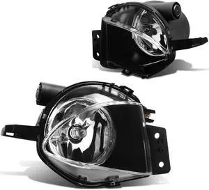 DNA Motoring FL-ZTL-112-CH For 2006 to 2008 BMW E90 3-Series Sedan Pair Bumper Driving Fog Lights (Clear Lens) 07