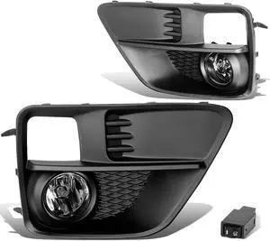 DNA Motoring FL-ZTL-197-CH For 2015 to 2017 Subaru WRX/STI Front Bumper Driving Fog Light Lamp+Switch Clear Lens 16