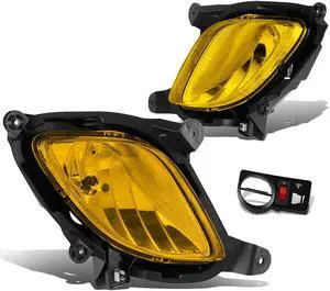 DNA Motoring FL-ZTL-130-AM For 2010 to 2012 Genesis Coupe Pair Bumper Driving Fog Lights w/Switch (Amber Lens) 11