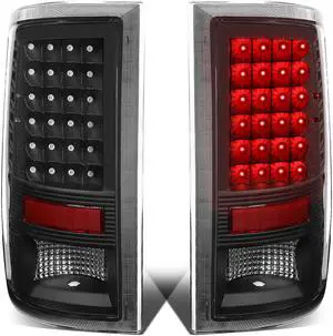 DNA Motoring TL-DRAM09-LED-BK-CL For 2009 to 2017 Dodge Ram 1500 / 2500 / 3500 Pair of LED Tail Brake Lights (Black Housing Clear Lens) 16 15 14 13 12 11 10