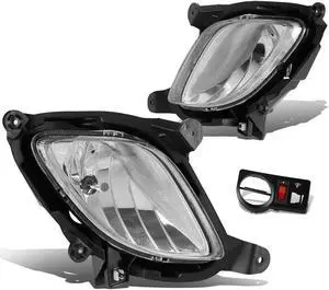 DNA Motoring FL-ZTL-130-CH For 2010 to 2012 Genesis Coupe Pair Bumper Driving Fog Lights w/Switch (Clear Lens) 11