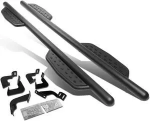 DNA Motoring STEPB-GBP-011 For 2007 to 2020 Toyota Tundra Crew Cab Aluminum 3" Side Nerf Bar Running Board W/Downpipe Step Left+Right 08 09 10 11 12 13 14