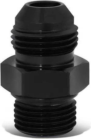 DNA Motoring FT-4908-004-BK Aluminum AN8 8AN AN-8 M18*1.5 Oil/Fuel Line Hose/Gauge Male/Female Fitting Connector Black