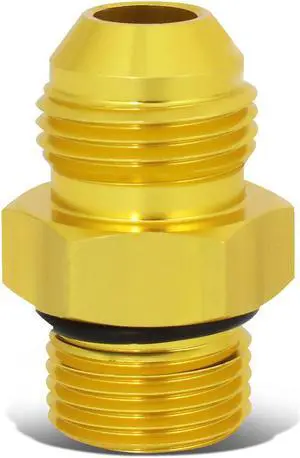 DNA Motoring FT-4908-004-GD Aluminum AN8 8AN AN-8 M18*1.5 Oil/Fuel Line Hose/Gauge Male/Female Fitting Connector Gold
