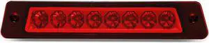 DNA Motoring 3BL-FM87-LED-RD For 1987 to 1993 Ford Mustang GT / LX Convertible w/Spoiler Full LED Third Tail Brake Light Rear Center Stop Lamp Red