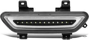 DNA Motoring 3BL-FM15-LED-BK For 2015 to 2018 Ford Mustang LED Neon Shape Third 3rd Tail Brake Light Reverse / Back Up Rear Fog Lamp Black Housing 16 17