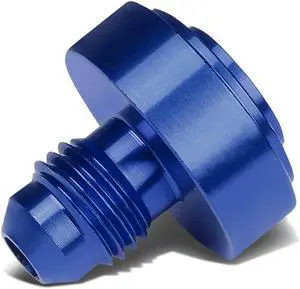DNA Motoring FT-1-9001-04-BL 4AN AN-4 MALE THREAD STRAIGHT WELD ON FLARE BLUE BUNG ALUMINUM ANODIZE FITTING