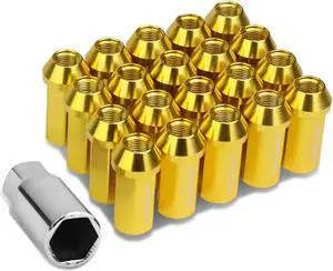 DNA Motoring LN-ZTL-9019-125-GD 20-Piece M12 x 1.25 Aluminum Alloy Wheel Lug Nuts +1 X Deep Drive Extension (Gold) DNA Motoring LN-ZTL-9019-125-GD 20-Piece M12 x 1.25 Aluminum Alloy Wheel Lug Nuts +1 X Deep Drive Extension (Gold)