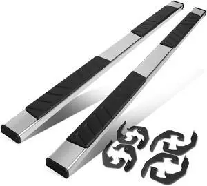 For 2007 to 2019 Chevy Silverado GMC Sierra 1500 2500HD 3500HD Crew Cab Pair 5" Stainless Steel Nerf Step Bar Running Boards 16