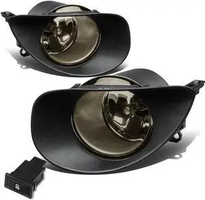 DNA Motoring FL-TYAR063D-SM For 2006 to 2008 Toyota Yaris Hatchback XP90 Pair Bumper Driving Fog Lights + Wiring Kit + Switch (Smoked Lens) 07