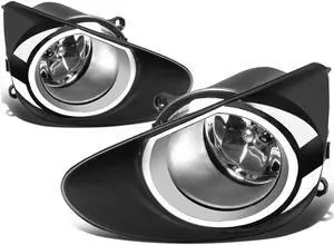 DNA Motoring FL-TYARIS12-CH For 2012 to 2014 Toyota Yaris Driving Bumper Fog Light+Bulbs+Switch (Clear Lens) - 3rd Generation XP130 13