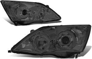 DNA Motoring HL-HPL-HCRC07-SM-CL1 For 2007 to 2011 Honda CRV Projector Headlight Smoked Housing Clear Corner Headlamp 08 09 10 Left + Right