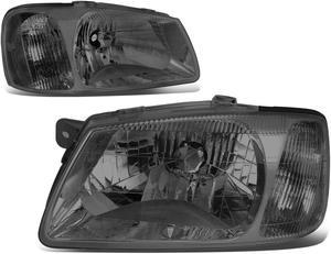 DNA Motoring HL-OH-049-SM-CL1 For 2000 to 2002 Accent LC Headlight Smoked Housing Clear Corner Headlamp 01 Left + Right