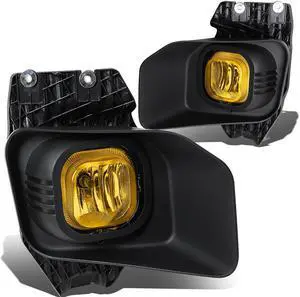 DNA Motoring FL-ZTL-218-AM For 2011 to 2016 Ford Super Duty Pair Bumper Driving Fog Light Lamp+Bezel+Switch F250 F350 F450 F550 Amber Lens 12 13 14 15