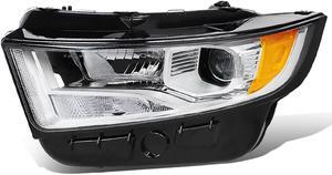 DNA Motoring OEM-HL-0101-L For 2015 to 2018 Ford Edge 1Pc Left / Driver Side Factory Style Black Housing Projector Headlight Lamp 16 17 FO2502341