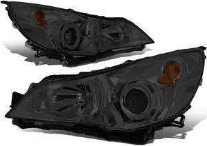 DNA Motoring HL-OH-SLEG10-SM-CL1 For 2010-2014 Subaru Outback/Legacy Pair Smoked Housing Clear Corner Projector Headlight/Lamps 11 12 13
