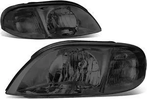 DNA Motoring HL-OH-032-SM-CL1 For 1999 to 2003 Ford Windstar Headlight Smoked Housing Clear Corner Headlamp 00 01 02 Left + Right