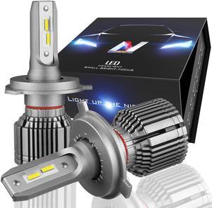 NUVISION LIGHTING NVL-CFS-H4 Nuvision Pair 9003 H4 LED Headlight High / Low Beam Fog Lamp Light Bulbs Conversion HID Kit with Fan