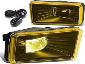 DNA Motoring FL-ZTL-262-AM For 2007 to 2018 Chevy Silverado GMC Sierra 1500 2500 3500 LED Fog Light Lamp+Switch Suburban Tahoe Yukon Amber 08 09 10 11 12 13 14 15 16 17