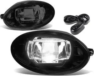 DNA Motoring FL-ZTL-255-SM For 2008 to 2017 Honda Civic/Accord/Odyssey/Fit Pair Bumper Driving LED DRL Fog Light Lamp+Switch Smoked Lens 09 10 11 12 13 14 15 16