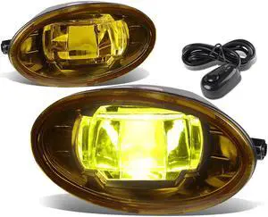 DNA Motoring FL-ZTL-255-AM For 2008 to 2017 Honda Civic/Accord/Odyssey/Fit Pair Bumper Driving LED DRL Fog Light Lamp+Switch Amber Lens 09 10 11 12 13 14 15 16