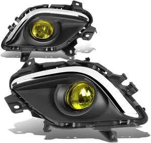 DNA Motoring FL-ZTL-226-AM For 2014 to 2016 Mazda 6 Driving Bumper Fog Light Lamp+Bezel+Switch Chrome Trim Amber Lens 15