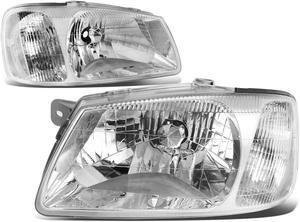 DNA Motoring HL-OH-049-CH-CL1 For 2000 to 2002 Accent LC Headlight Chrome Housing Clear Corner Headlamp 01 Left + Right