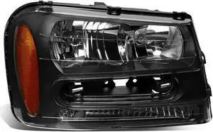 DNA Motoring OEM-HL-0026-R For 2002 to 2009 Chevy Traiblazer EXT 1PC Factory Style Headlight Headlamp Assembly Right / Passenger Side 03 04 05 06 07 08 GM2503213