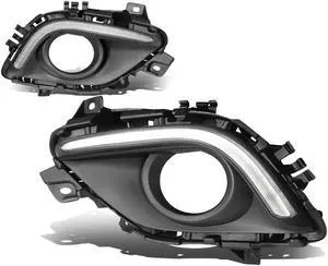 DNA Motoring FL-ZTL-228-CH For 2014 to 2016 Mazda 6 Front Bumper Driving LED DRL Fog Light Lamp Clear Lens 15