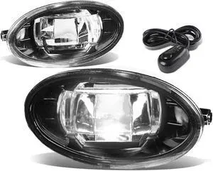 DNA Motoring FL-ZTL-255-CH For 2008 to 2017 Honda Civic/Accord/Odyssey/Fit Pair Bumper Driving LED DRL Fog Light Lamp+Switch Clear Lens 09 10 11 12 13 14 15 16