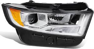 DNA Motoring OEM-HL-0101-R For 2015 to 2018 Ford Edge 1Pc Right / Passenger Side Factory Style Black Housing Projector Headlight Lamp 16 17 FO2503341