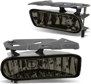 DNA Motoring FL-ZTL-251-SM For 2002 to 2006 Cadillac Escalade EXT ESV Pair Bumper Driving Fog Light Lamp Smoked Lens 03 04 05