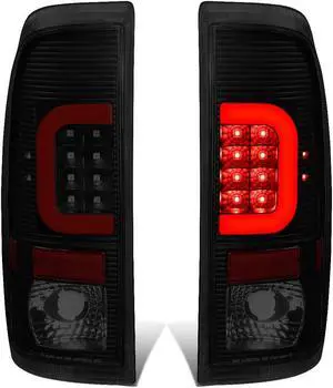 DNA Motoring TL-F15097-LED-RD3D-BK-SM-G2 For 1997 to 2004 Ford F150 -07 F250 F350 F450 F550 Black Housing Smoked Lens Red 3D LED Tail Lights