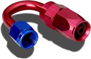 DNA Motoring FT-4004-180 4AN 180-Degree Swivel Fuel Line Hose Flare Union Adapter With Reusable End