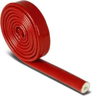 DNA Motoring FSH-FT-8MM-RD Red Heat-Shielded Fire Sleeve for Oil Fuel Lines & Electrical Wiring (8mm X 1-Ft)